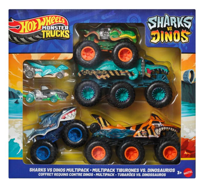 Hot Wheels Monster Trucks Vehículo de Juguete Shark vs Dino Multipack - Image 6