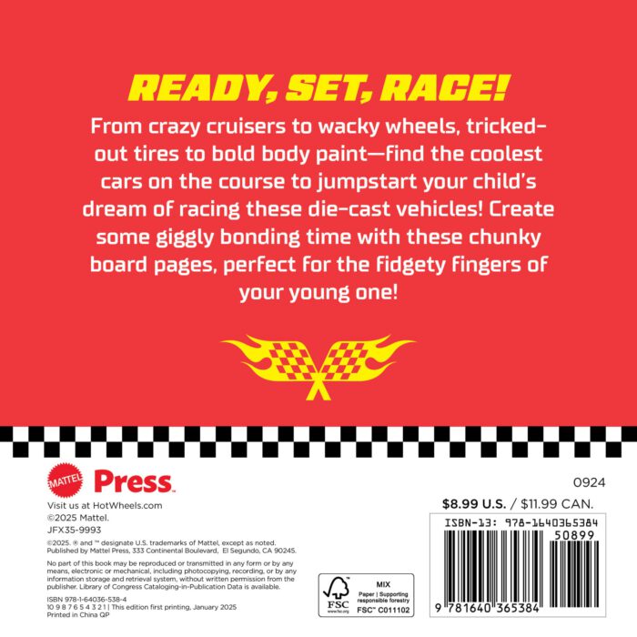 Hot Wheels Ready. Set. Race! Board Book For Babies & Toddlers. 100 Car Illustrations - Image 2