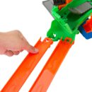 Hot Wheels Monster Trucks Pista de Brinquedo Tubarões vs. Dinossauros: Destruição do Dragão