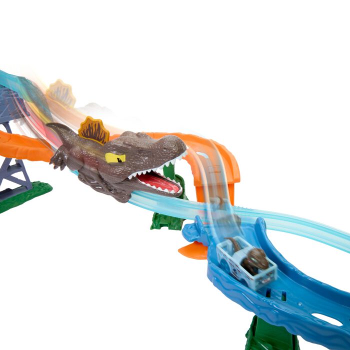 Hot Wheels Racerverse Jurassic World Crash & Splash Track Set & Die-Cast Dinosaur Toy Car - Image 5