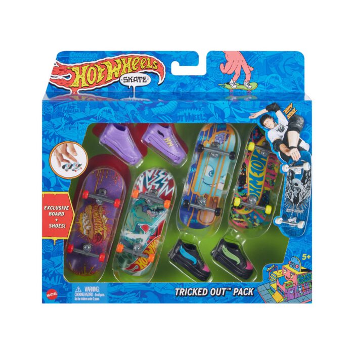 Hot Wheels Skate Vehículo de Juguete Paquete de 4 Patinetas con Tenis Sorpresa - Image 3