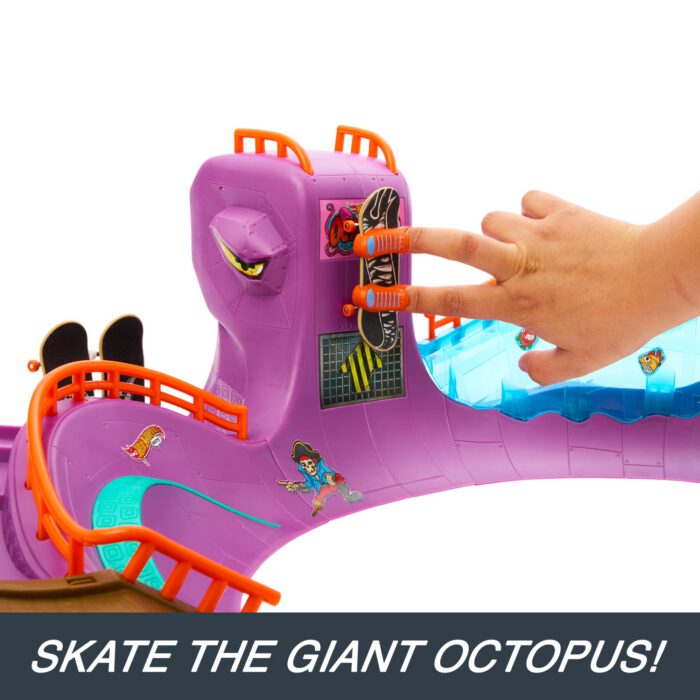 Hot Wheels Skate Octopark Playset. With Exclusive Fingerboard And Skate Shoes - Image 3