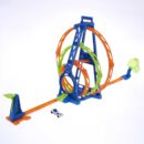 Hot Wheels Track With 1 Hot Wheels Car. Triple Loop Kit Track Set