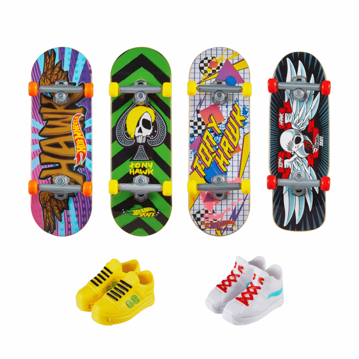 Hot Wheels Skate Vehículo de Juguete Paquete de 4 Patinetas con Tenis Sorpresa - Image 2
