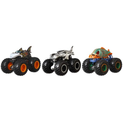 Hot Wheels Monster Trucks Creature 3-Pack. 3 Toy Trucks For Kids 3 Years Old & Up
