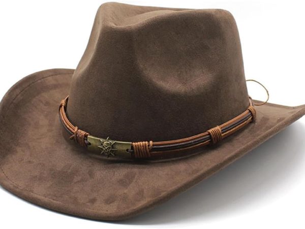 Cowboy Hat for Women and Men Western Cowgirl Hats Suede Cowboy Hat for Rodeo, Farming,Traveling,Outdoor Work