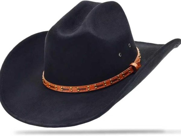 Cowboy Hat for Men and Women with 3.74 Inch Wide Brim Western Rodeo Ranch Hat