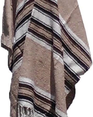 Sharpshooter Clint Eastwood Western Black Cowboy Hat & Sandy Brown Poncho Set