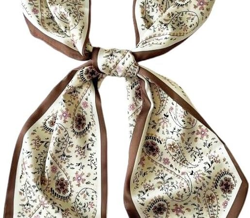 Silk Head Scarf for Hair Fashion Headwrap for Women Lightweight Neck Tie