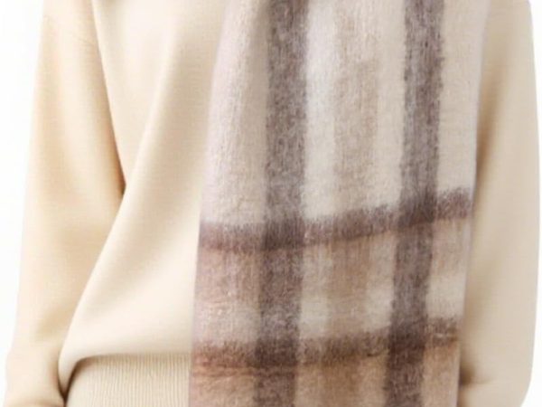 Women Winter Scarfs for Women, Mohair Vintage Scarf Large Chunky Scarf Cashmere Feel Blanket Wrap