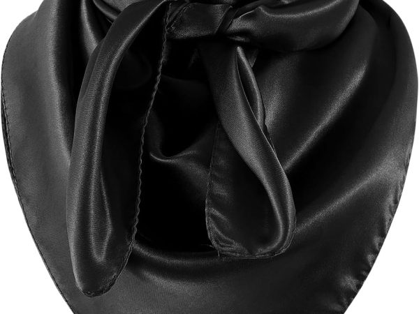 Solid Color Wild Rag, Pure Cowboy Bandanas 35 Inch, Bolo Scarf for Men Women