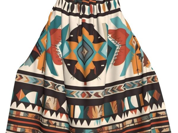 Native American Patterns Prints Adult Hooded Cape Cloak for Halloween Costume Parties and More