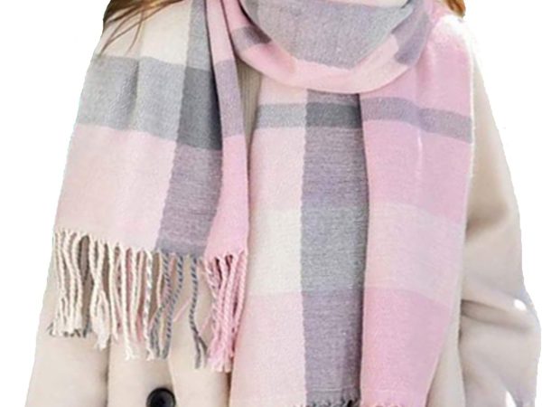 Women Fashion Scarves Long Shawl Winter Thick Warm Knit Large Plaid Scarf