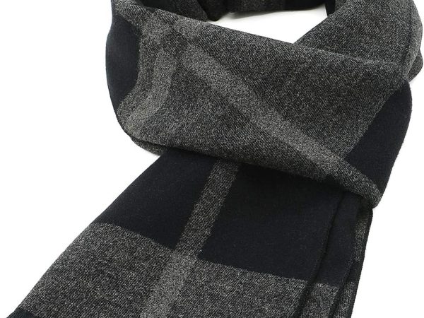Mens Winter Warm Long Soft Scarf Plaid Tassel Scarf for Men Soft Classic Scarves