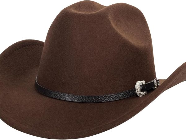 Western Cowboy Hat for Men Women Classic Cowgirl with Buckle Belt Sombrero Vaquero para Hombre Accessories