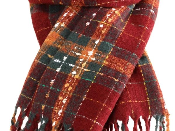 Women Winter Scarf, Fashion Plaid Scarfs for Women, Soft Shawls and Wraps, Long Blanket Scarf