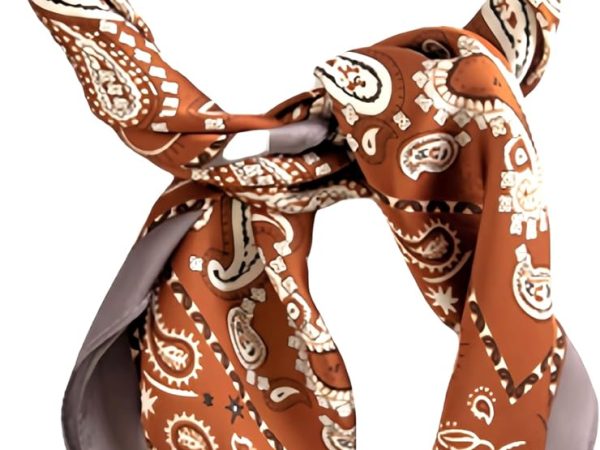 Satin Scarves for Women 27.5 × 27.5 inches Medium Square Elegant Silk Feeling Head Scarf