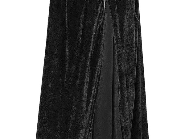 Unisex Adults Hooded Cloak Halloween Cloak Long Velvet Cape Cosplay CostumeCostumes