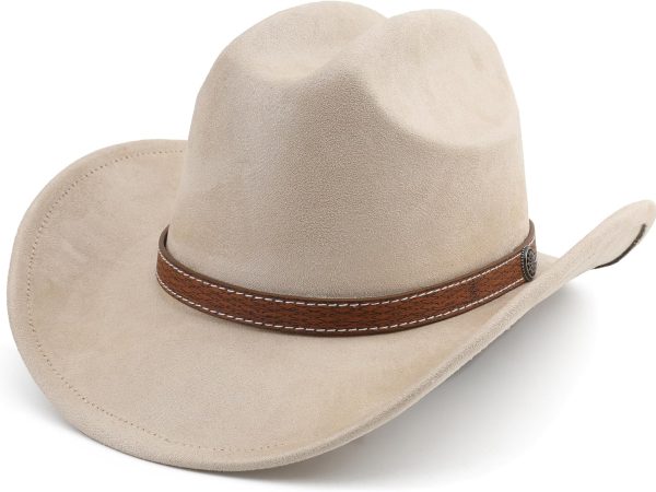 Western Cowboy Hat for Women Men Small Short Wide Brim Beach Cowgirls  Cowboys Hats