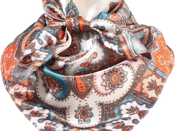 35 Inch Solid Color Wild Rag, Pure Cowboy Bandanas Oversize Western Neckerchief Bolo Head Scarf for Men Women