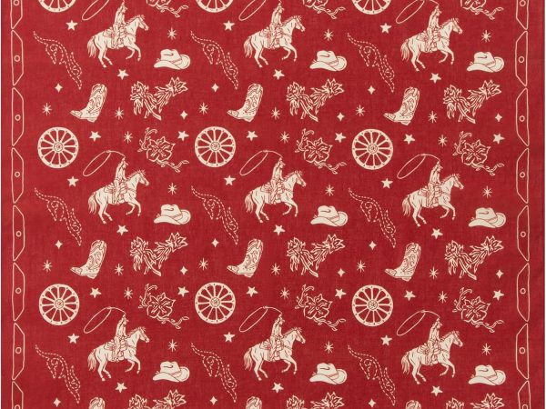 22"x22" Cowboy Element Cotton Bandana Multi-Purpose Headbands